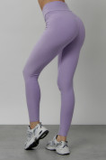 Купить Легинсы для фитнеса женские фиолетового цвета 1005F, фото 10