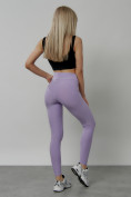 Купить Легинсы для фитнеса женские фиолетового цвета 1005F, фото 16
