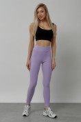 Купить Легинсы для фитнеса женские фиолетового цвета 1005F, фото 18