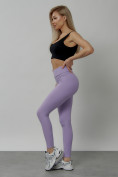Купить Легинсы для фитнеса женские фиолетового цвета 1005F, фото 21