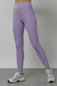 Купить Легинсы для фитнеса женские фиолетового цвета 1005F, фото 7