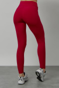 Купить Легинсы для фитнеса женские красного цвета 1005Kr, фото 10