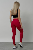 Купить Легинсы для фитнеса женские красного цвета 1005Kr, фото 16