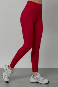 Купить Легинсы для фитнеса женские красного цвета 1005Kr, фото 7