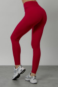 Купить Легинсы для фитнеса женские красного цвета 1005Kr, фото 9
