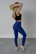 Купить Легинсы для фитнеса женские синего цвета 1005S, фото 13
