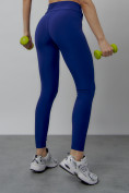 Купить Легинсы для фитнеса женские синего цвета 1005S, фото 14