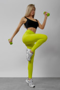 Купить Легинсы для фитнеса женские салатового цвета 1005Sl, фото 13