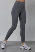 Купить Легинсы для фитнеса женские темно-серого цвета 1005TC, фото 3