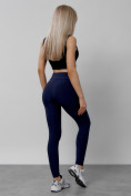 Купить Легинсы для фитнеса женские темно-синего цвета 1005TS, фото 15