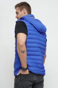 Купить Жилетка утепленная спортивная мужская синего цвета 10152S, фото 11