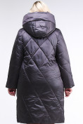 Купить Куртка зимняя женская стеганная темно-серого цвета 105-917_58TC, фото 4