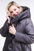 Купить Куртка зимняя женская стеганная темно-серого цвета 105-917_58TC, фото 6