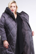 Купить Куртка зимняя женская стеганная темно-серого цвета 105-917_58TC, фото 7
