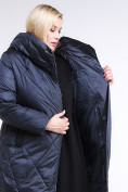 Купить Куртка зимняя женская стеганная темно-синего цвета 105-917_84TS, фото 7