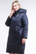 Купить Куртка зимняя женская стеганная темно-синего цвета 105-917_84TS, фото 3