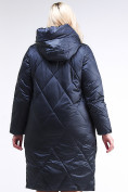 Купить Куртка зимняя женская стеганная темно-синего цвета 105-917_84TS, фото 4