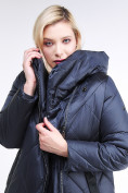 Купить Куртка зимняя женская стеганная темно-синего цвета 105-917_84TS, фото 6