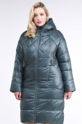 Купить Куртка зимняя женская стеганная темно-зеленого цвета 105-918_16TZ, фото 3