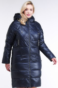 Купить Куртка зимняя женская стеганная темно-синего цвета 105-918_23TS, фото 2