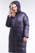Купить Куртка зимняя женская стеганная темно-фиолетового цвета 105-918_24TF, фото 4
