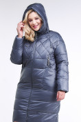 Купить Куртка зимняя женская стеганная темно-серого цвета 105-918_25TC, фото 6
