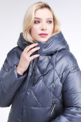 Купить Куртка зимняя женская стеганная темно-серого цвета 105-918_25TC, фото 7