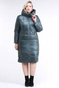 Купить Куртка зимняя женская классическая  темно-зеленый цвета 108-915_16TZ