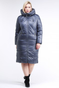Купить Куртка зимняя женская классическая темно-серого цвета 108-915_25TC