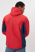 Купить Ветровка спортивная с капюшоном мужская красного цвета 10821Kr, фото 16
