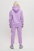 Купить Трикотажный спортивный костюм женский с начесом фиолетового цвета 1084F, фото 6
