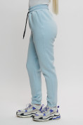 Купить Джоггеры женские на флисе зимние голубого цвета 1097Gl, фото 5