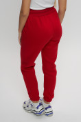Купить Джоггеры женские на флисе зимние красного цвета 1097Kr, фото 3