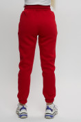 Купить Джоггеры женские на флисе зимние красного цвета 1097Kr, фото 5