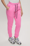 Купить Джоггеры женские на флисе зимние розового цвета 1097R, фото 6