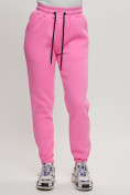 Купить Джоггеры женские на флисе зимние розового цвета 1097R, фото 8