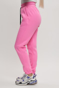Купить Джоггеры женские на флисе зимние розового цвета 1097R, фото 9