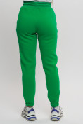 Купить Джоггеры женские на флисе зимние зеленого цвета 1097Z, фото 5
