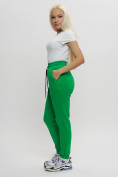 Купить Джоггеры женские на флисе зимние зеленого цвета 1097Z, фото 9