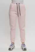 Купить Джоггеры женские на флисе зимние светло-розового цвета 1097Sz