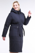 Купить Куртка зимняя женская классическая темно-синего цвета 110-905_18TS, фото 3