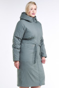 Купить Куртка зимняя женская классическая цвета хаки 110-905_7Kh, фото 4