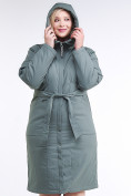 Купить Куртка зимняя женская классическая цвета хаки 110-905_7Kh, фото 6