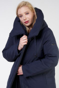 Купить Куртка зимняя женская классическая темно-синего цвета 118-932_15TS, фото 6
