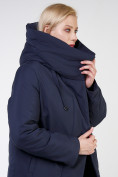 Купить Куртка зимняя женская классическая темно-синего цвета 118-932_15TS, фото 7