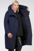 Купить Куртка зимняя женская классическая темно-синего цвета 118-932_15TS, фото 9