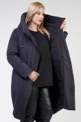 Купить Куртка зимняя женская классическая темно-серого цвета 118-932_18TC, фото 10
