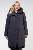 Купить Куртка зимняя женская классическая темно-серого цвета 118-932_18TC, фото 2