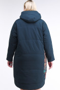 Купить Куртка зимняя женская классическая БАТАЛ темно-зеленого цвета 112-901_14TZ, фото 4