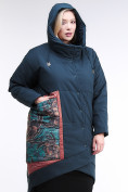 Купить Куртка зимняя женская классическая БАТАЛ темно-зеленого цвета 112-901_14TZ, фото 6